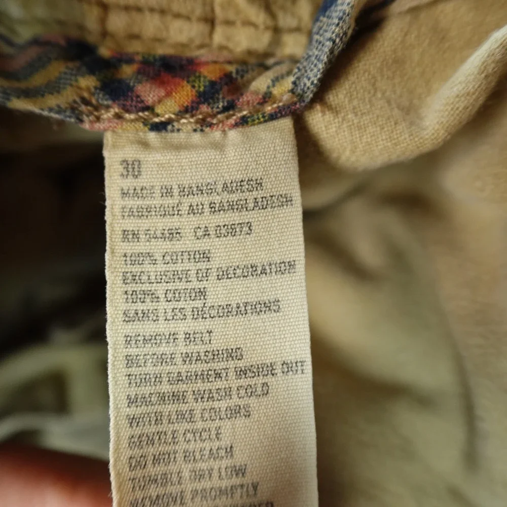 American Eagle Shorts Mens 30 Beige Brown Bermuda Chino Preppy Casual Grunge Y2K